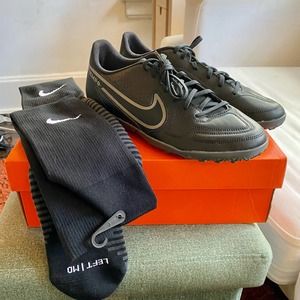 NIB Nike Tiempo Legend 9 Club Indoor Soccer Shoes and Squad Knee High Socks